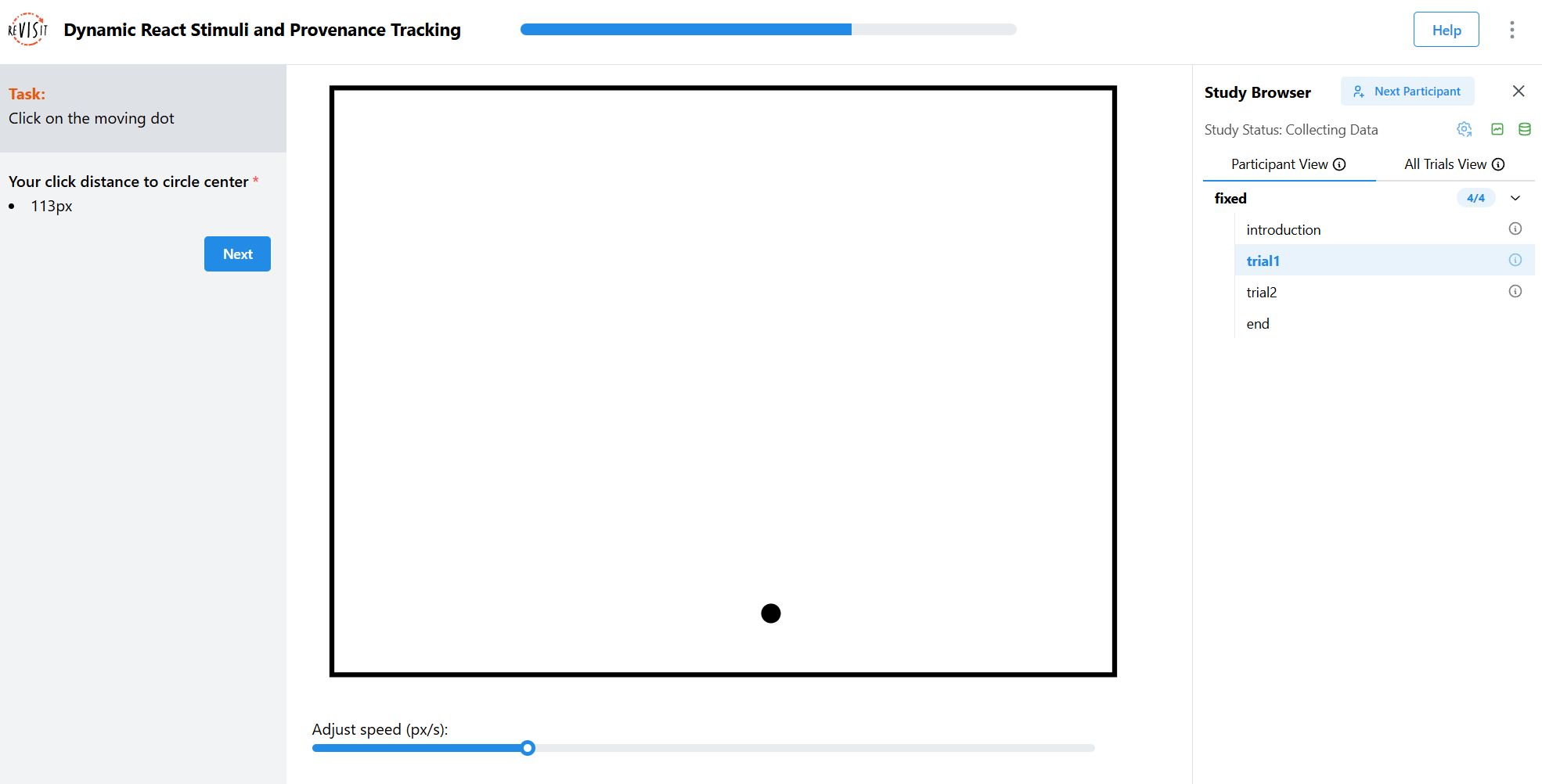 Click accuracy test