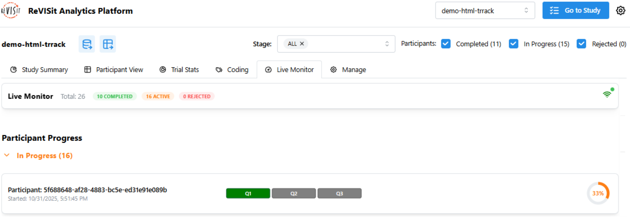 Live monitor