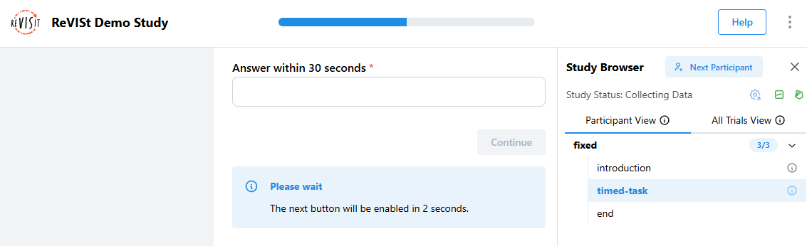 Next button