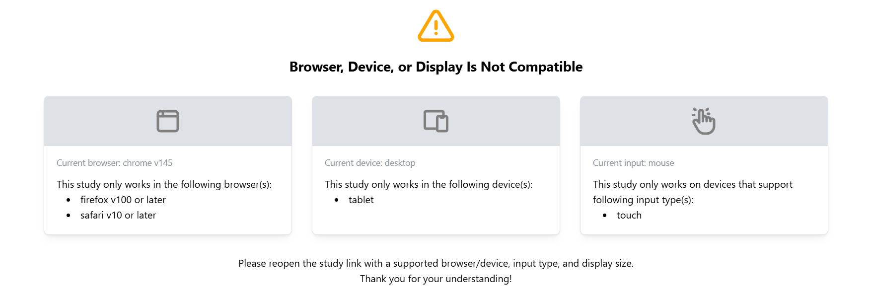 Browser or device not supported