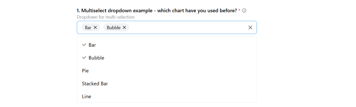 A multiselect dropdown