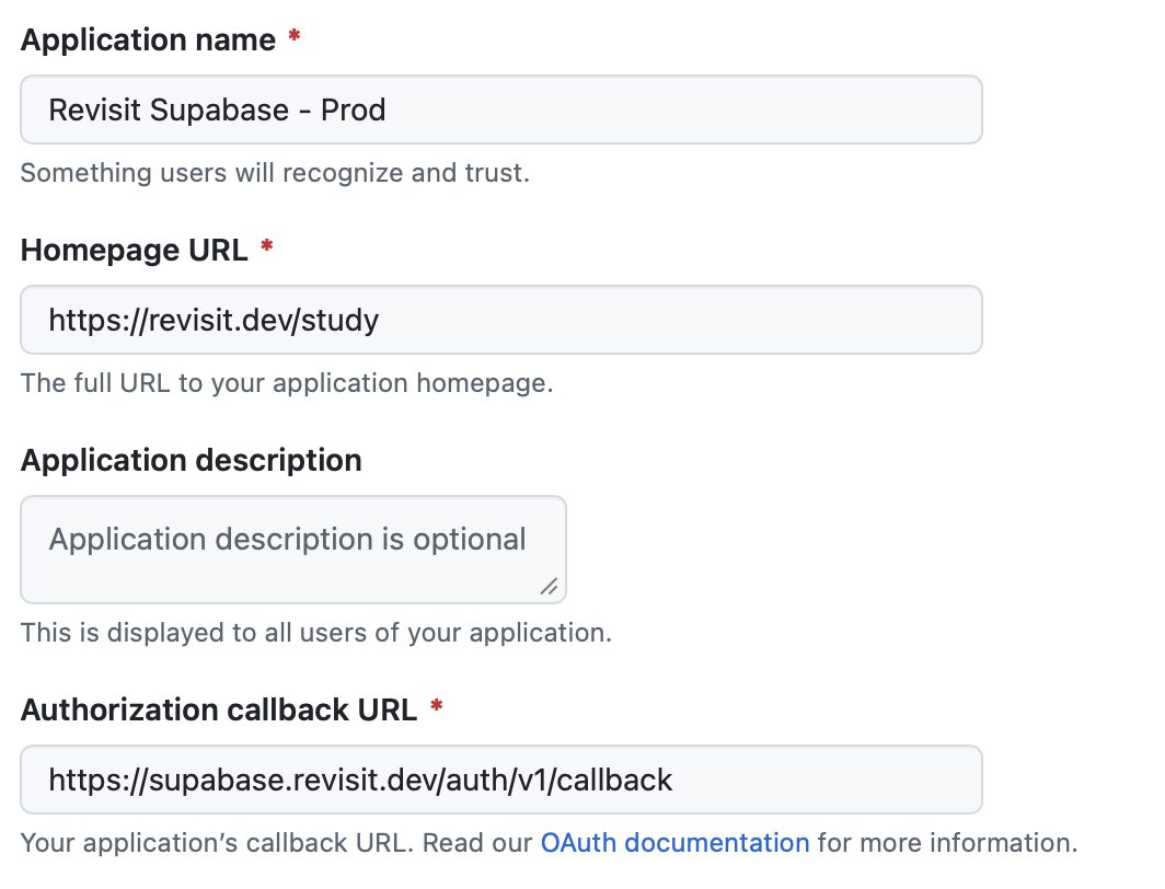 GitHub OAuth Setup