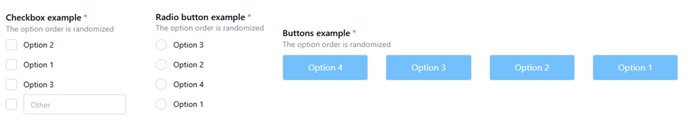 Randomization of option order