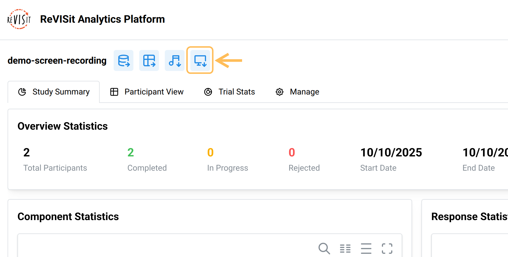 Download participants screen recording