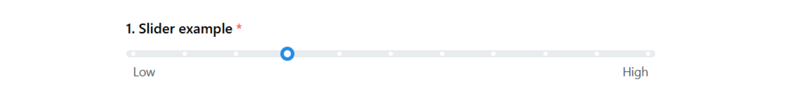 Slider example with snap true and with bar false